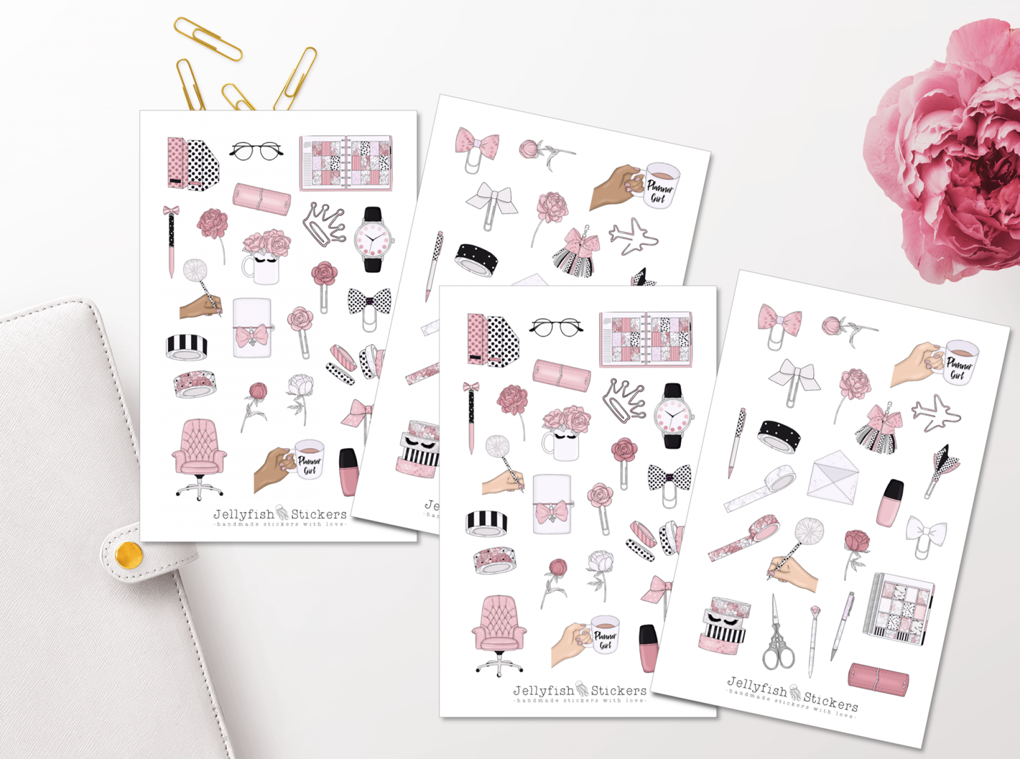 Planner Girl Rosa Sticker Set